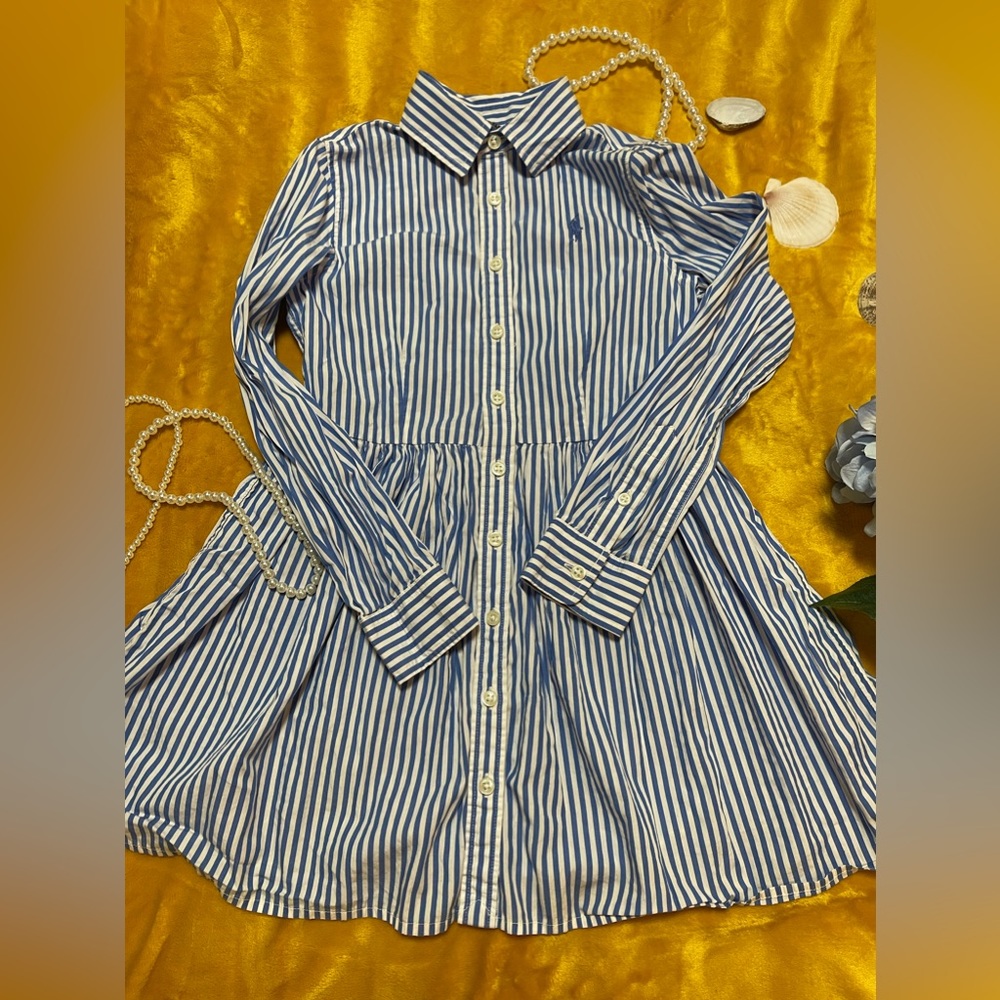 Polo striped dress shirt oxford dress